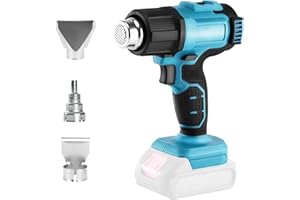 ConBlom Cordless Heat Gun, Hot Air Gun Compatible for Makita 18V Battery, 4 Nozzle, 2 Temperature Setting 300°C/550°C Heat Gu
