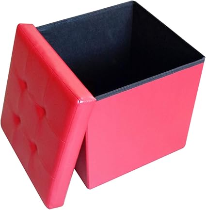 Amazon.com: HEWEI Quadratische Leder Home Ottomane Aufbewahrungshocker