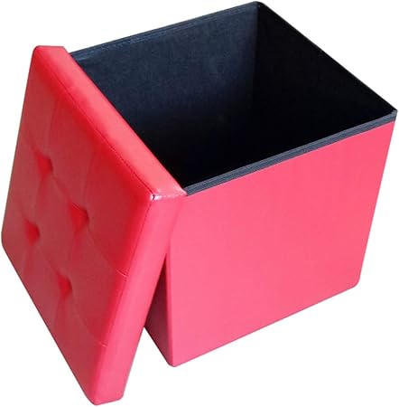 Amazon.com: HEWEI Quadratische Leder Home Ottomane Aufbewahrungshocker