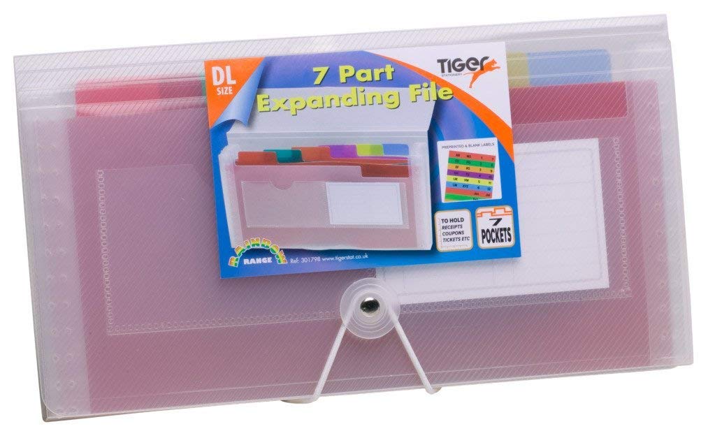 Tiger 301798 DL 7 Part Rainbow Expanding File