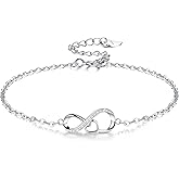 JEVINDA Bracelets for Women Sterling Silver Infinity Heart Bracelet for love 17+4cm Christmas Valentines Birthday Gift Jewelry Gift for Women with gift box