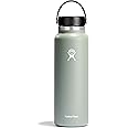 Hydro Flask Wide Mouth vacuum insulated stainless steel water bottle with leakproof closeable lid for cold water drinks, sports, travel, car and school