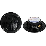 Pyle 4 Inch Dual Marine Speakers - Waterproof and Weather Resistant Outdoor Audio Stereo Sound System with Polypropylene Cone