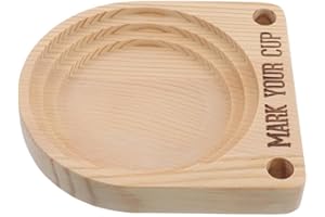 MALUGOGO Wooden Cup Holder with Marker Slot, Disposable Cup Organizer Tray for Holiday Parties and Game Day