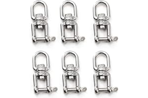 Flomore Jaw and Eye Swivel Shackle 304 Stainless Steel Boat Anchor Chain Connectors
