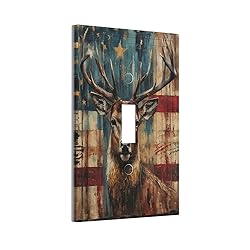 Xuejiaku Light Switch Cover Plate Rustic Elk Deer