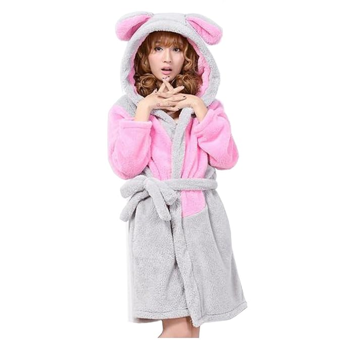 Bata De Forro Polar Mujer Bata De Baño Para Mujer Ligera, Cálida