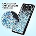 Galaxy Note 8 Case, Caka Galaxy Note 8 Glitter Case Starry Night Series Luxury Fashion Bling Flowing Liquid Floating Sparkle Glitter Girly TPU Bumper Case for Samsung Galaxy Note 8 (Blue)