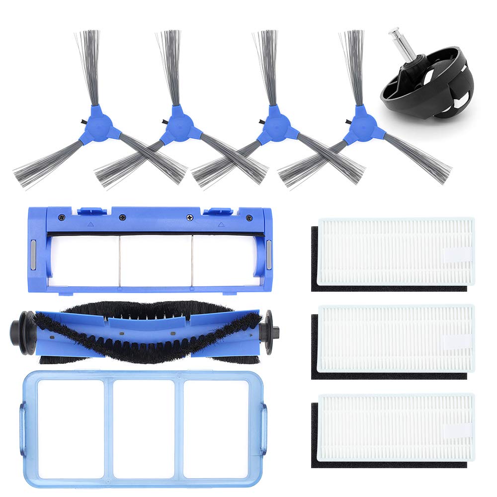 DingGreat Replacement for Eufy RoboVac 11S RoboVac 30 RoboVac 30C RoboVac 15C Robot Vacuum Cleaner -1 Rolling brush, 4 Side brushes,1 Primary filter, 3 Filter, 1 Rolling brush guard, 1 Front Wheel