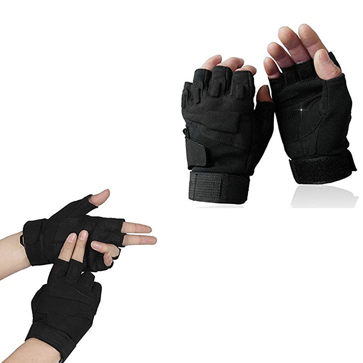 LONGQI antidérapant Yoga Fitness Haltères Course Sports d\'équitation moitié Gants à Doigts