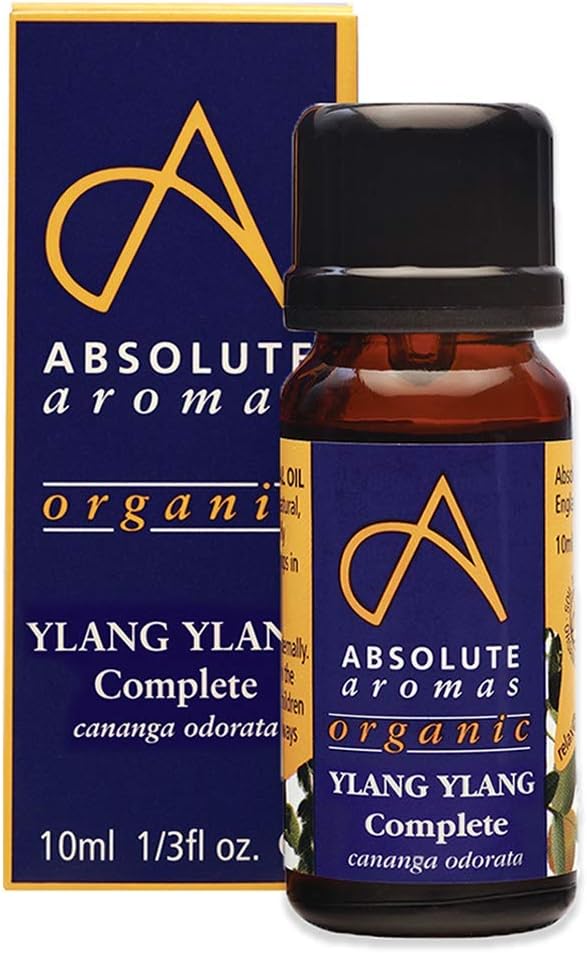 Absolute Aromas Ylang Ylang Essential Oil, 100% Pure, Natural and Certified Organic for Aromatherapy Diffusers