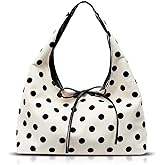 QTKJ Polka Dot Canvas Bag, Large Capacity Tote Bag, Handbags for Women Vacation, Daily Matching(Style 530)