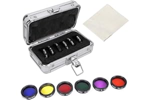 Colorful Telescope Filter Kit, Telescope Eyepiece Filter Set, 6 Pcs 1.25inch Aluminum Alloy Telescope Filters Set Telescope M