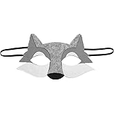 JOINPAYA Wolf Head Mask for Kids Lightweight Felt Half Face Mask Cosplay Costume Accessory for Halloween Parties and Masquerade Events
