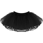 Tutu Skirt Girls Elastic Ballet Dance Skirts 4 Layers Tulle Tutu for Toddler Kid Children 1-9 Years
