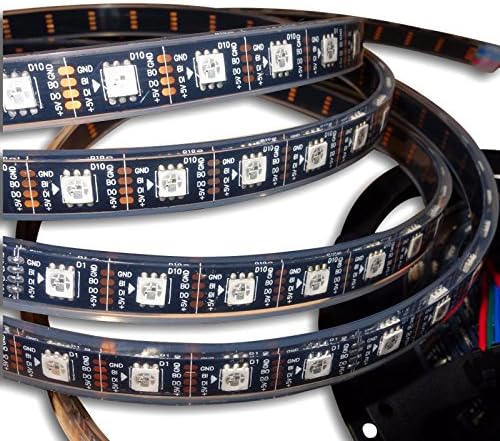 RGB LED Strip SMD5050, WS2813 (with controls, black, IP67, 5 V, 60 LEDs/m, 5 m)