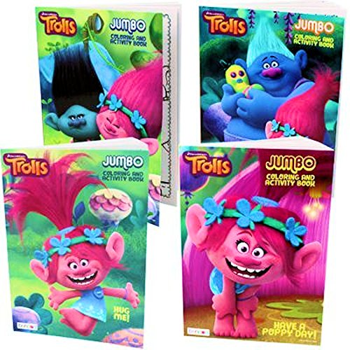 Trolls coloring and activity Book - Set Of 4