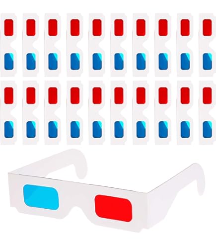 3d Frame Buy 3D Paper Glasses, Red And Cyan Anaglyph, White