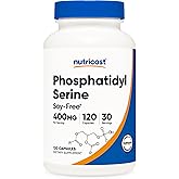 Nutricost Phosphatidylserine 400mg, 120 Capsules - Soy Free, 30 Servings, Vegetarian Friendly, Non-GMO, Gluten Free
