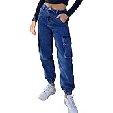 Women's Hiking Cargo Jogger Camo Pants with Pockets High Waisted Slim Casual Outdoor Tapered Combat Works Pants