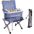 Ablazer Folding Cooler Stand with Carry Bag, Anti-Slip for Camping Hiking BBQ Cooking Picnic Outdoor, Light Weight Foldable Fridge Ice Box Holder