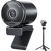 EMEET SmartCam S800-4K Webcam with Tripod for Streaming, Sony 1/2'' Sensor, Supports HDR, PDAF&TOF Dual-autofocus, 1080P@60FPS, Adjustable Heights with 360° Swivel Head, Perfect for Live Streaming