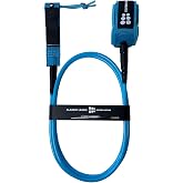 SIXPACK ACTION Classic Surfboard Leash 6&ndash;9ft Comp Pro Surf Leash | Anti-Slip Cuff &amp; Flexible Horn Connector &amp; Durable TPU Cord &amp; Comfortable Fit &amp; Stainless Swivels
