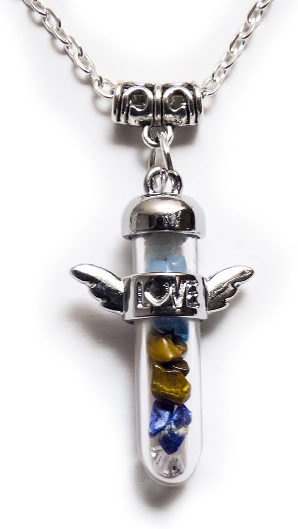 Archangel Michael Crystal Pendant on Chain Love & Wing Courage