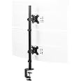 VIVO Dual Vertically Stacked Ultra-Wide Monitor Desk Mount, Extra Tall Heavy Duty Adjustable Stand for 2 Ultrawide Screens up to 45 inches, 25 lbs Per Screen Capacity, Black, STAND-V200R
