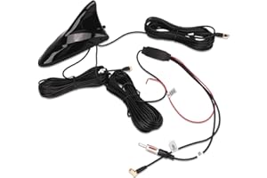 Car Radio AM FM, 12V Shark Fin Antenna GPS DAB FM High Sensitivity 5m Cable Length Universal Radio Aerial Antenna