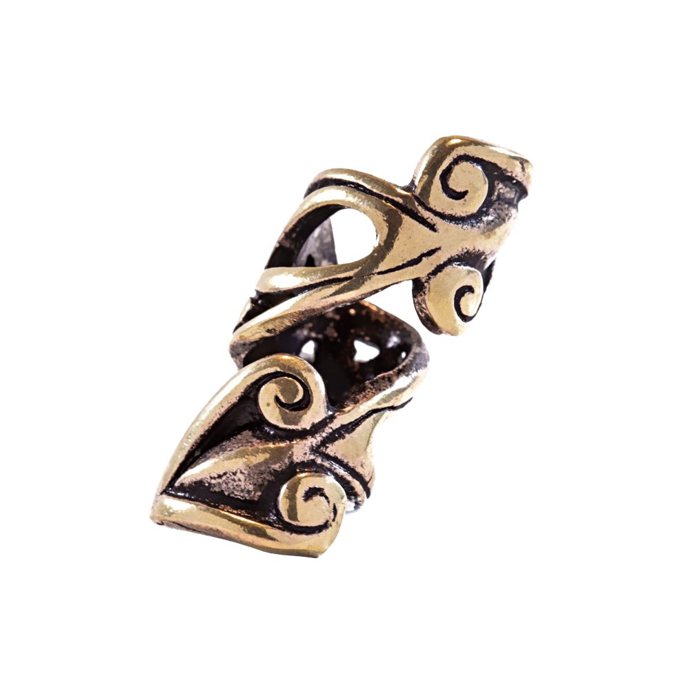 NKlaus Big Hair Beard Bead MARCIE Living Spirals Ornament Bronze 7682