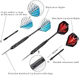 LARRITS Professional Steel Tip Darts Set 23g with Black Aluminium Shafts view 2