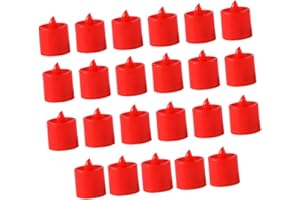 JOINPAYA 20pcs Red Flameless LED Tea Light Candles Small Decorative Flickering Votive Lights for Wedding