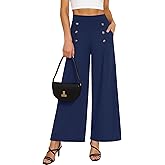 KUOTAI Womens Baggy Wide Leg Pants High Waisted Lounge Casual Loose Palazzo Trousers with Pockets