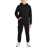 Coney Island Boys Sweatsuit Set - 2 Piece Athletic Soft Fleece Pullover Hoodie Sweatshirt and Cargo Sweatpants for Boys