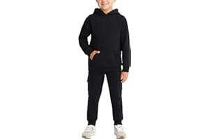 Coney Island Boys' Athletic Jogger Set - 2 Piece Fleece Pullover Hooded Sweatshirt and Cargo Sweatpants for Boys (Sizes:8-16)