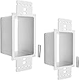 BestMounts - Electrical Power Outlet Box Extender Kit – Single Gang Box Extender - Single Receptacle Heavy Duty Plastic (2 Pa