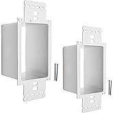 BestMounts - Electrical Power Outlet Box Extender Kit – Single Gang Box Extender - Single Receptacle Heavy Duty Plastic (2 Pa