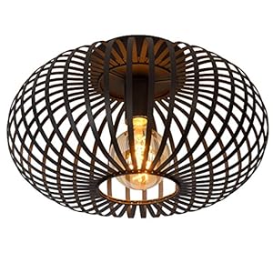 LUCIDE MANUELA – Plafonnière – Ø 40 cm – 1xE27 – Zwart