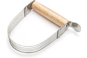 Fox Run Small Wire Pastry Blender, 5", Steel and Wood Handheld Dough Mixer