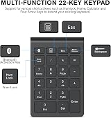 Cimetech Bluetooth Numpad 22 Keys Wireless Numeric Keypad Black view 9