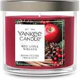 Yankee Candle Small Tumbler Scented Candle with up to 40 Hour Burn Time, Premium Plant Wax Blend for Consistent Burn, 4.3 oz Tumbler Candle with Room Filling Fragrance, Red Apple Wreath