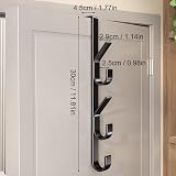 MOFELON Over Door Hook 4 Pack Heavy Duty Metal Coat Rack Hangers Black view 2