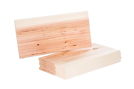 empasa 6er Set Zedernholz Räucherbretter Zedernbretter Grillbrett Grillplanke BBQ