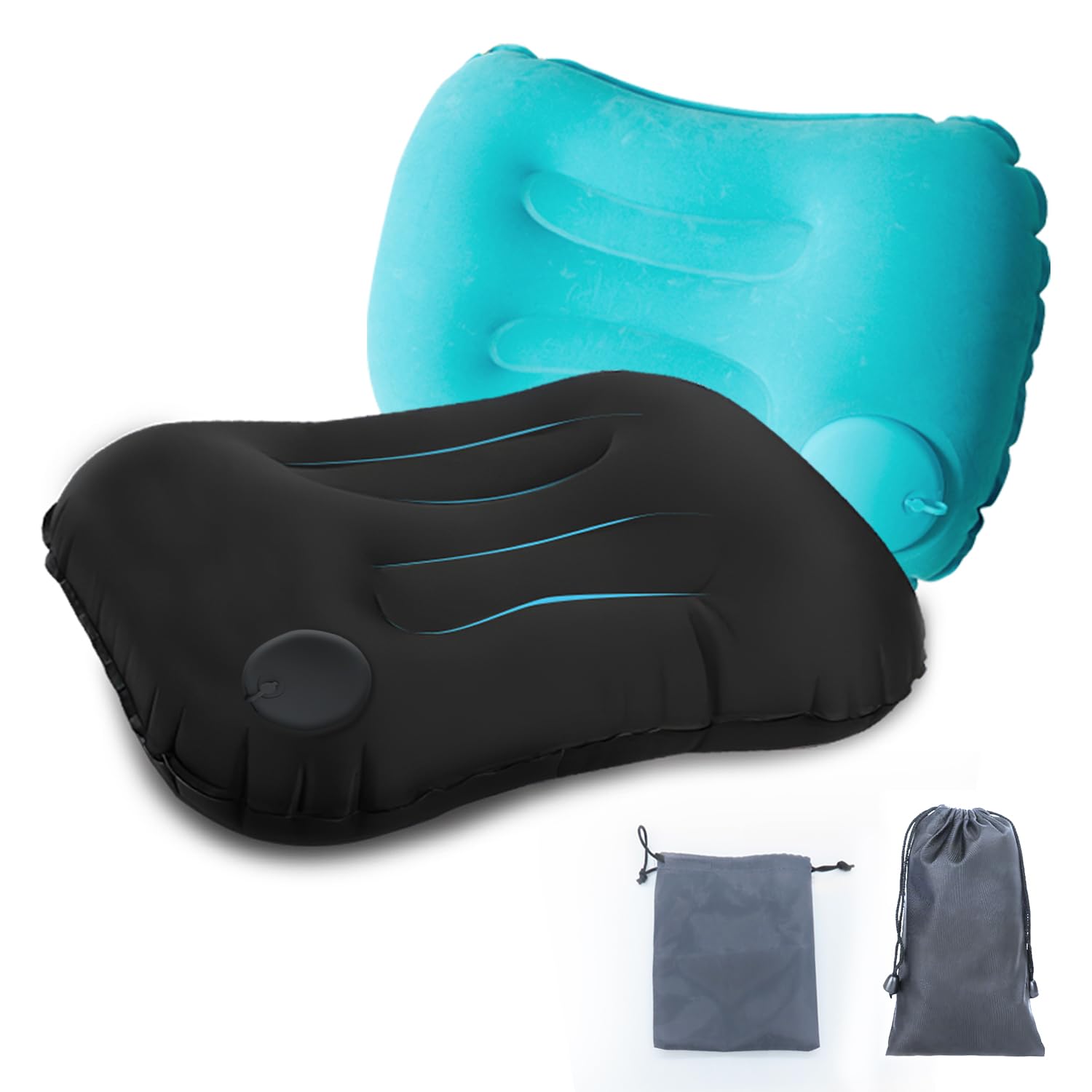 SIGANDG Ultralight Inflatable Camping Pillows for Adults Camping Pillow Inflatable Camping Pillows Included storage bag for Camping, Hiking, Fishing, Picnic（2 pack）