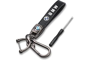 Vicsamer Car Keychain, Genuine Leather Key Chain Accessories for BM,W M M2 M4 M5 M6 M8 X1 X2 X3 X5 X6 1 3 5 Z4 etc. Auto Key Ring Business Gift for Men and Women