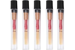 Jiayouy 5Pcs Oboe Reeds Medium Soft with Plastic Case/Tube Oboe Reed Woodwind Instrument Accessories Red