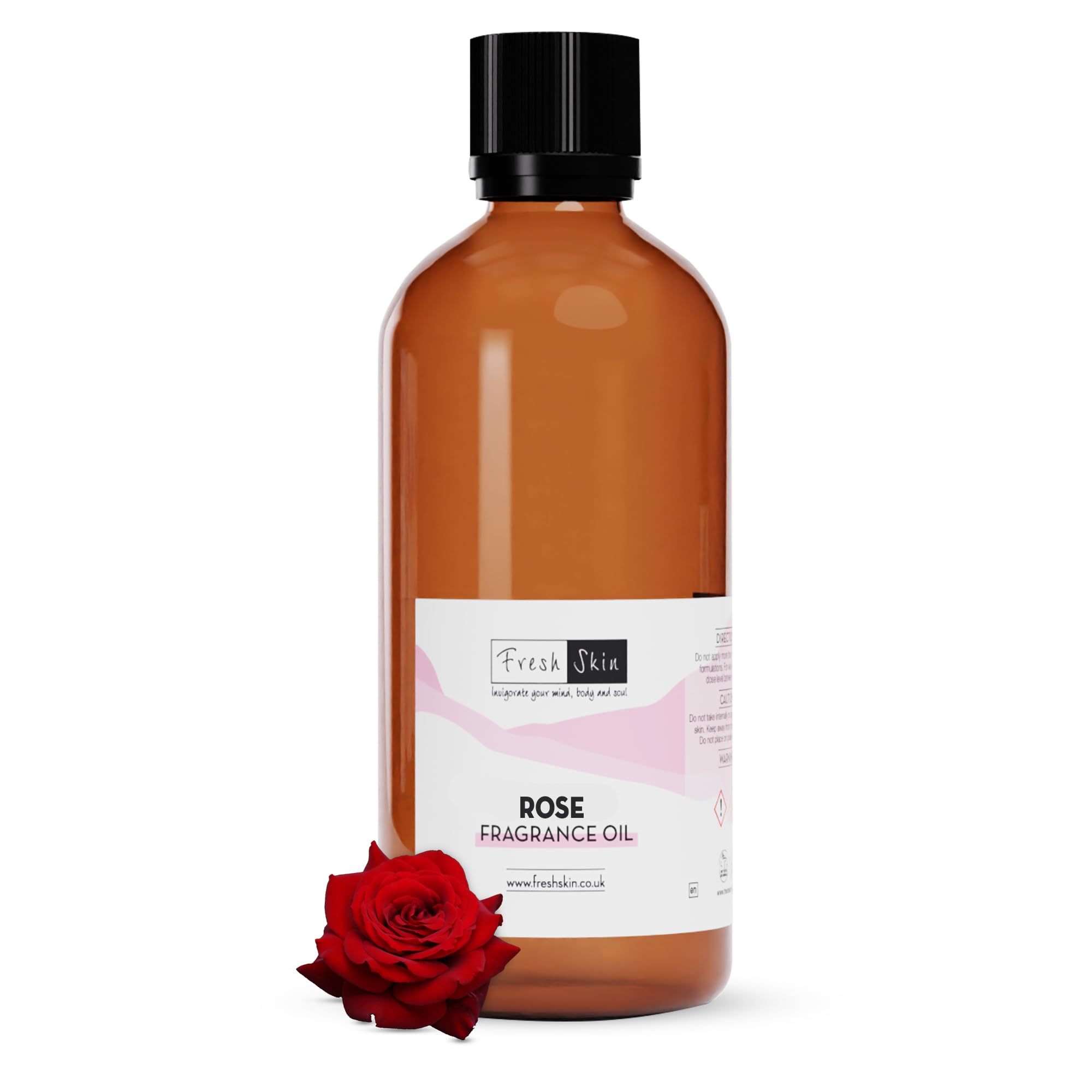 freshskin beauty ltd | Rose Fragrance Oil 100ml - Candles, Bath Bombs, Soap Making, Reed Diffusers & Wax Melts - Cosmetic Grade - Vegan Friendly