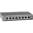 NETGEAR 8-Port Gigabit Ethernet Plus Switch (GS108E): Managed, Desktop or Wall Mount and Lifetime Limited Warranty