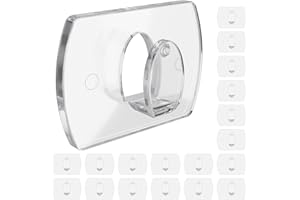 GLUIT Damage-Free Reusable Hanging Mini Light Clips Robust Easy to Use & Remove for Banner Christmas Classroom Decoration Wide Application Transparent - 20 Clips & 24 Strips Pack